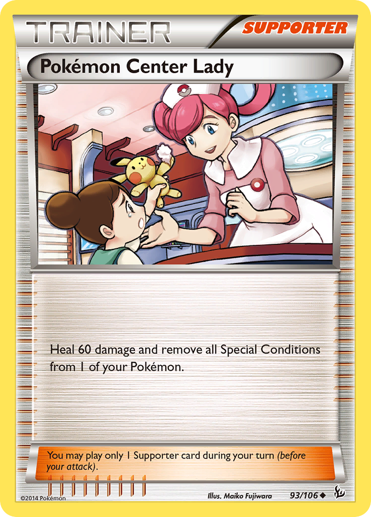 Pokémon Center Lady (Trainer: Supporter) (93/106) - Flashfire Pokémon Card