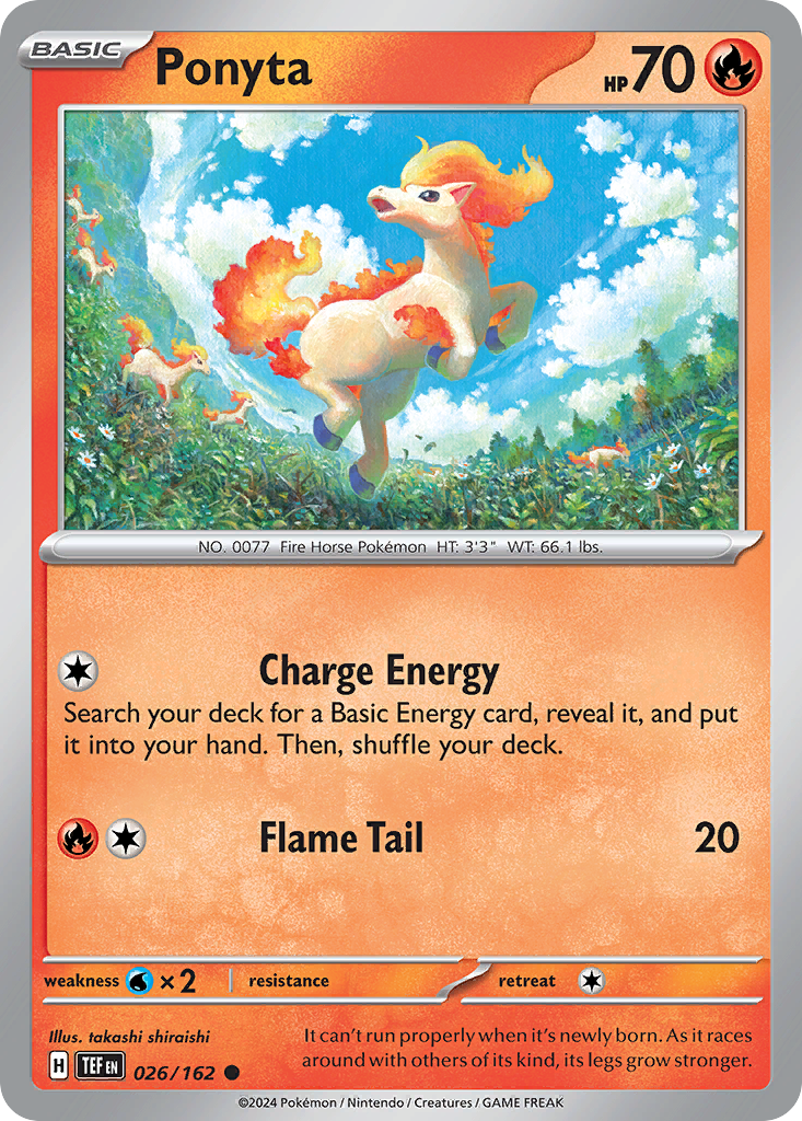 Ponyta (26/162) - Temporal Forces Pokémon Card