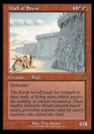 Wall of Stone (Magic 30th Anniversary Edition - Old Frame) Trading Card