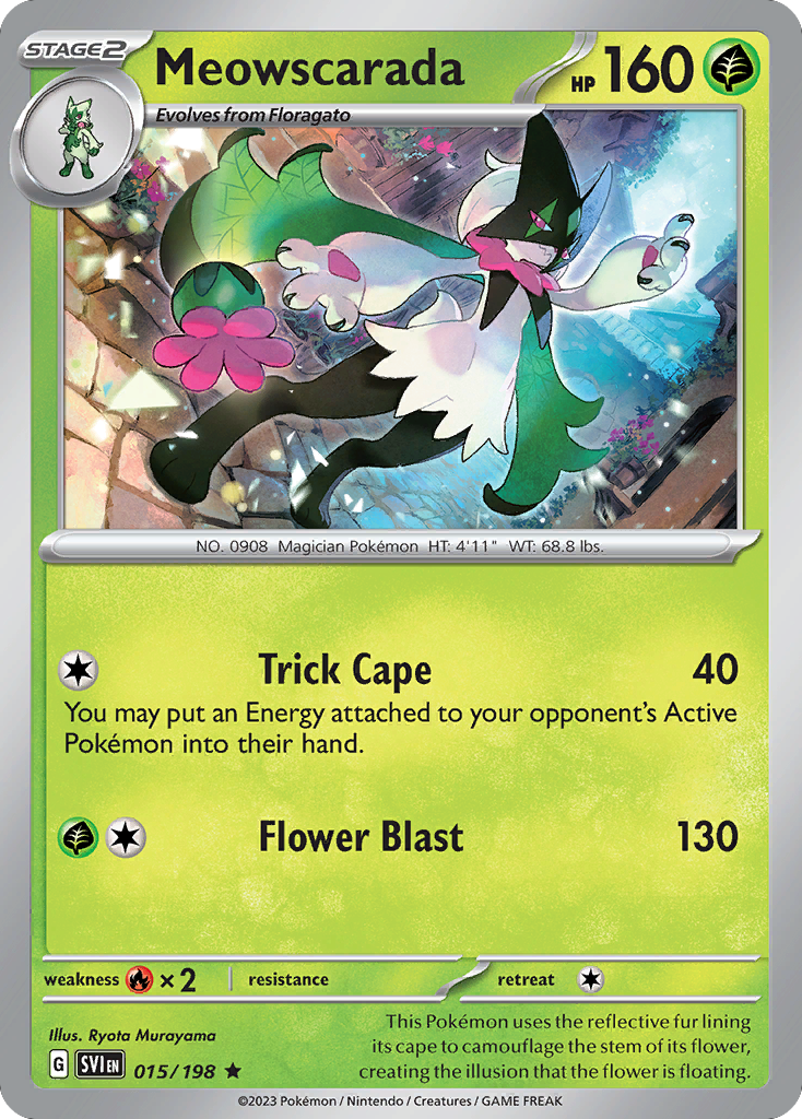 Meowscarada (15/198) - Scarlet & Violet Pokémon Card