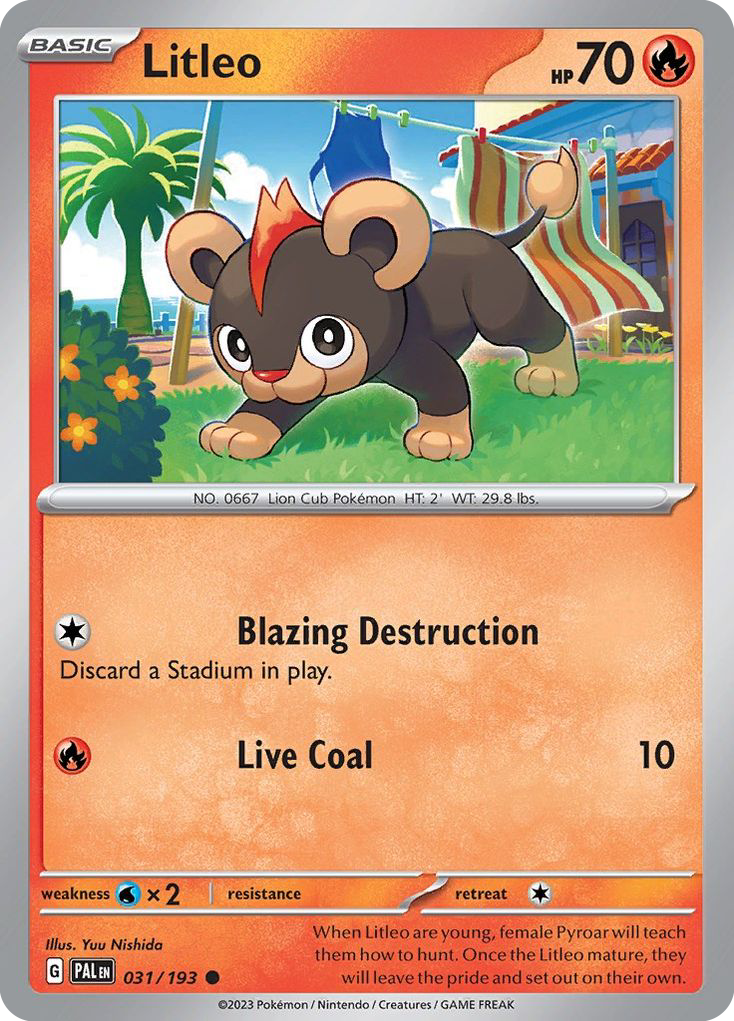 Litleo (31/193) - Paldea Evolved Pokémon Card