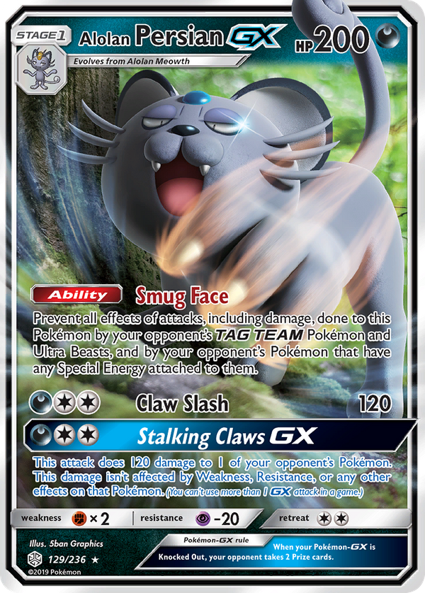 Alolan Persian GX (129/236) - Cosmic Eclipse