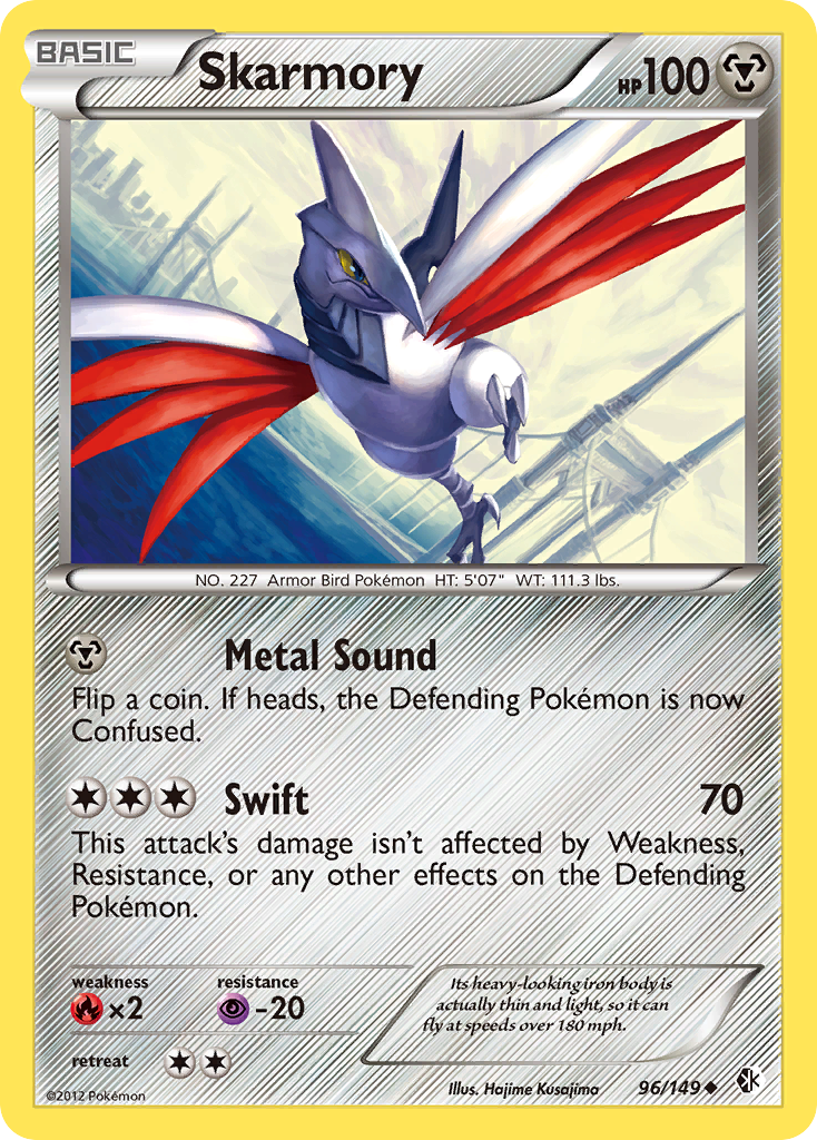 Skarmory (96/149) - Boundaries Crossed Pokémon Card