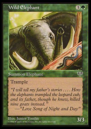 Wild Elephant (Mirage) Trading Card