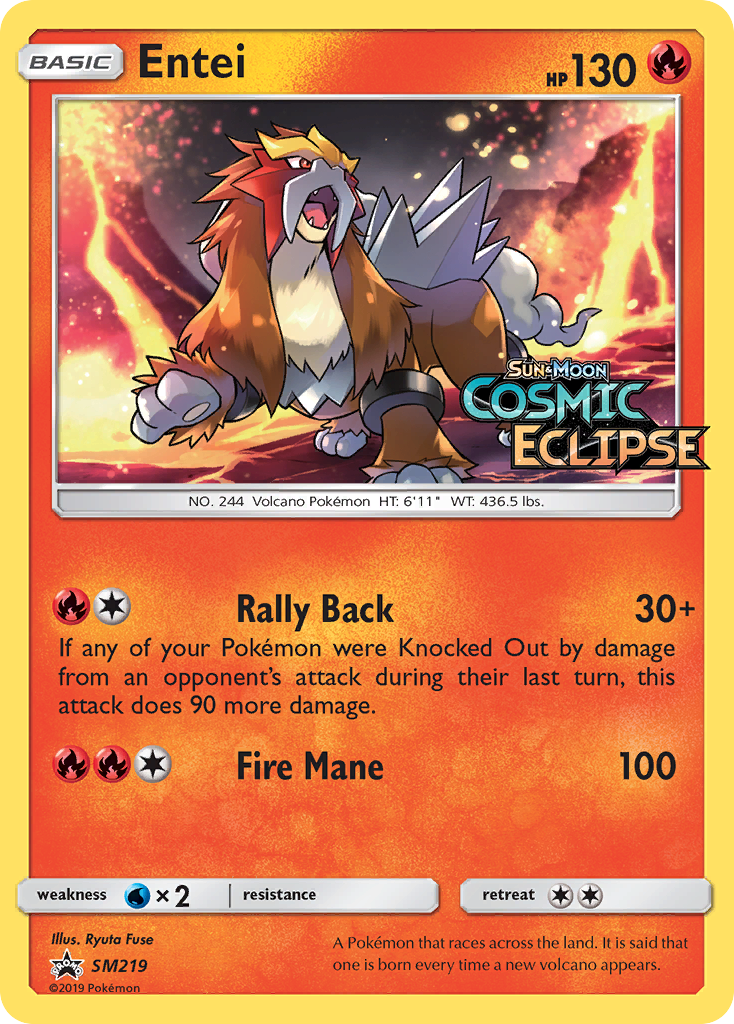 Entei (SM219) - SM Black Star Promos Pokémon Card