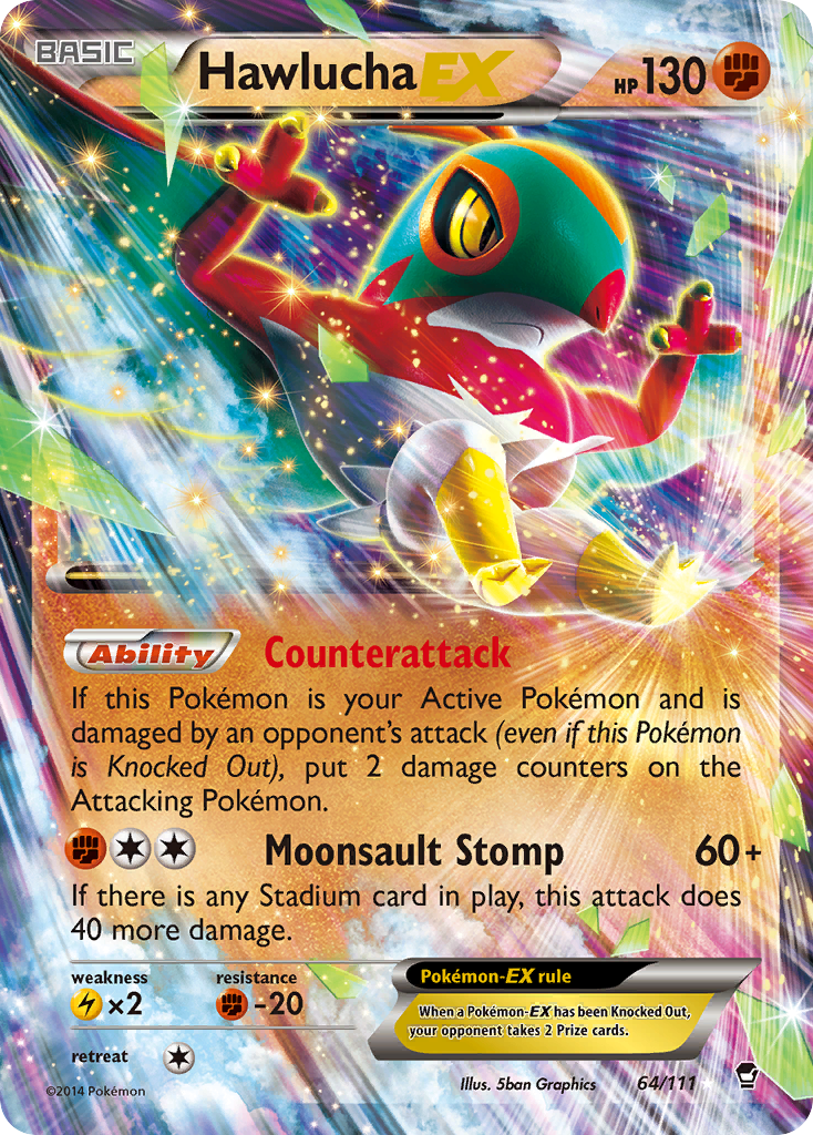 Hawlucha EX (64/111) - Furious Fists Pokémon Card