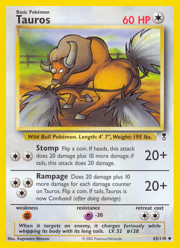 Tauros (65/110) - Legendary Collection Pokémon Card