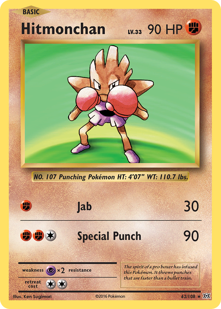 Hitmonchan (62/108) - Evolutions Pokémon Card