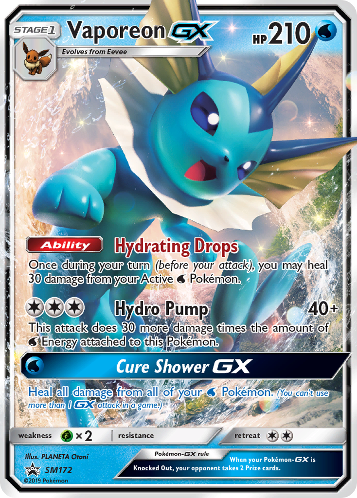 Vaporeon GX (SM172) - SM Black Star Promos Pokémon Card