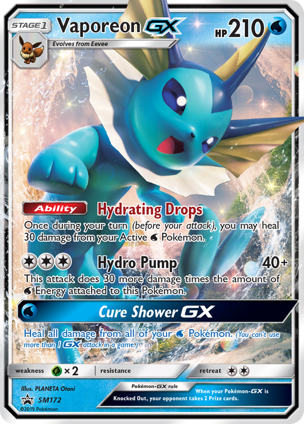 Vaporeon GX (SM172) - SM Black Star Promos