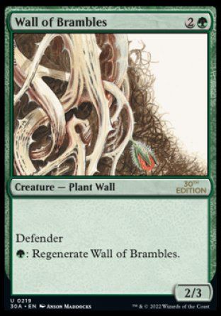 Wall of Brambles (Magic 30th Anniversary Edition) Trading Card