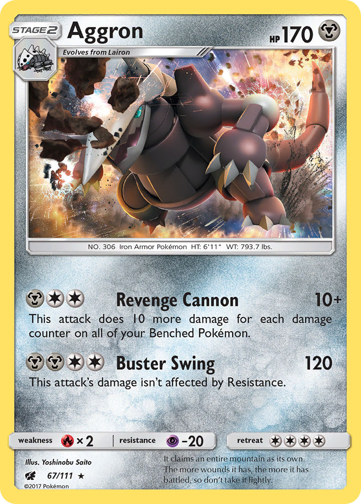 Aggron (67/111) - Crimson Invasion Pokémon Card