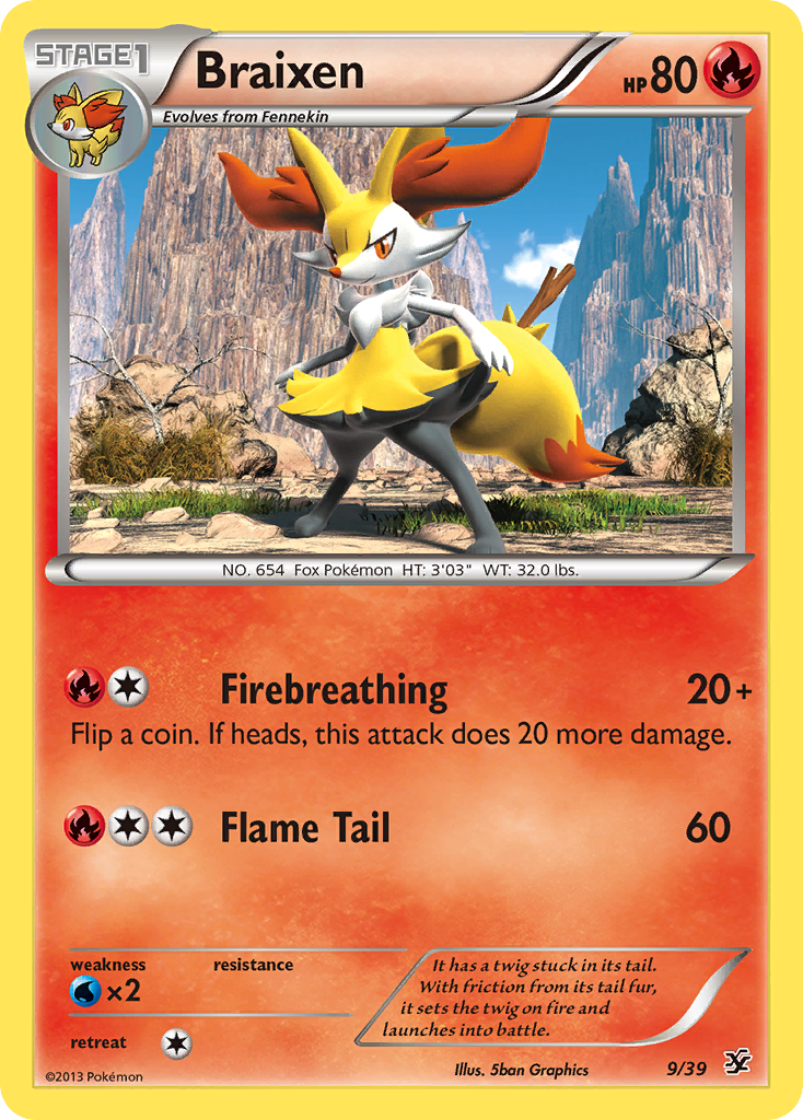 Braixen (9/39) - Kalos Starter Set Pokémon Card