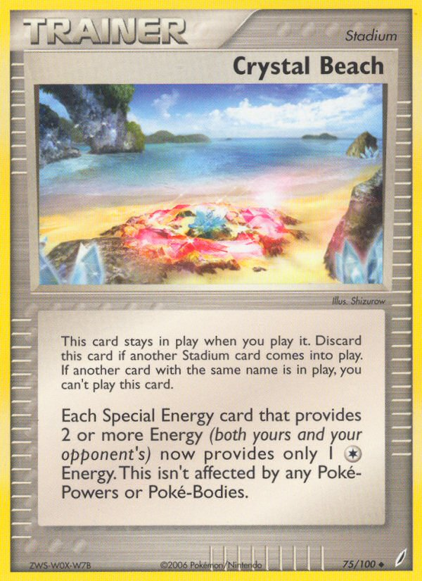 Crystal Beach (Trainer: Stadium) (75/100) - Crystal Guardians Pokémon Card