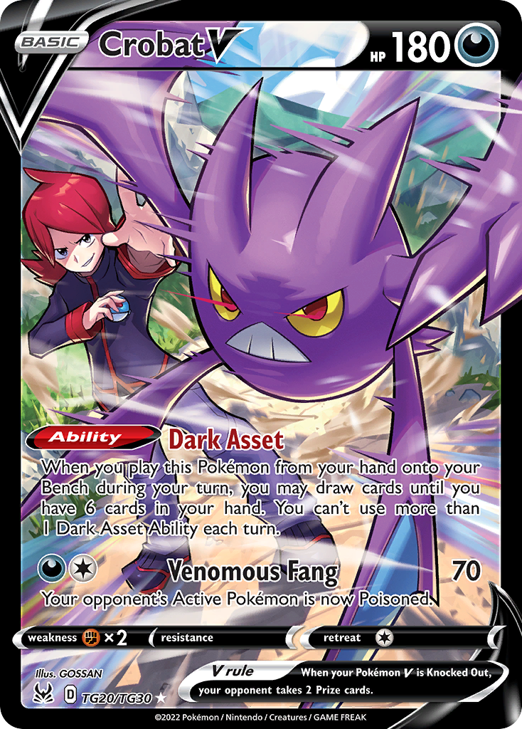 Crobat V (TG20) - Lost Origin Trainer Gallery Pokémon Card