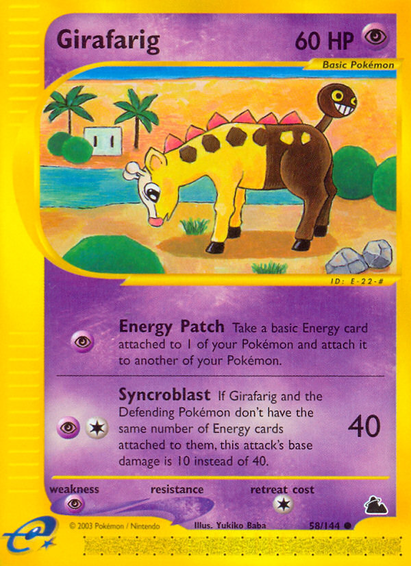 Girafarig (58/144) - Skyridge Pokémon Card