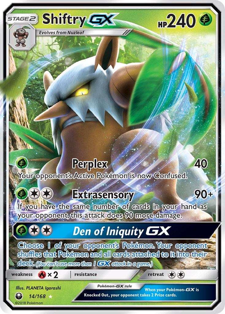 Shiftry GX (14/168) - Celestial Storm Pokémon Card