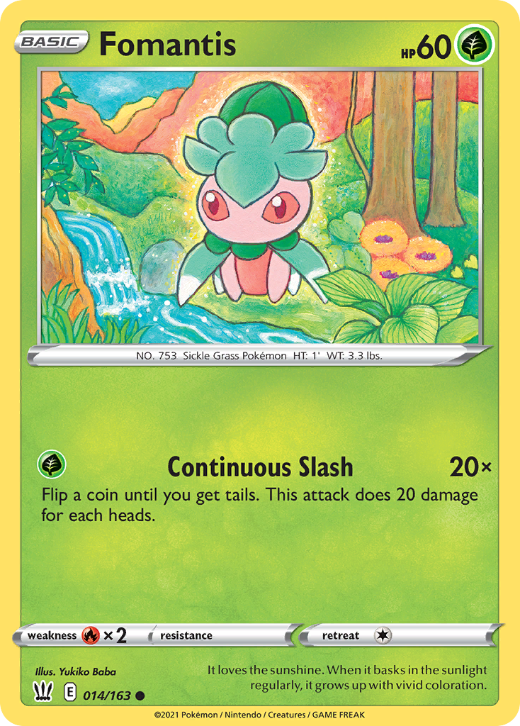 Fomantis (14/163) - Battle Styles Pokémon Card