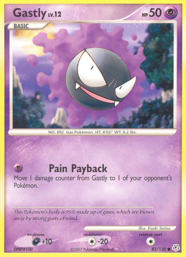 Gastly (82/130) - Diamond & Pearl Pokémon Card