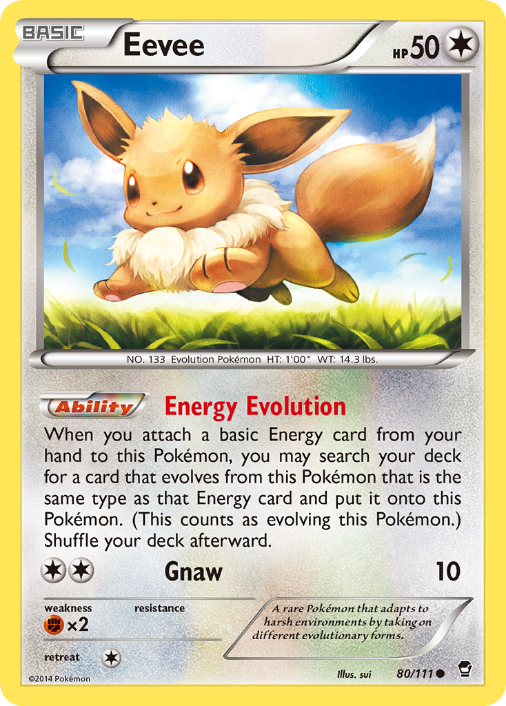 Eevee (80/111) - Furious Fists Pokémon Card