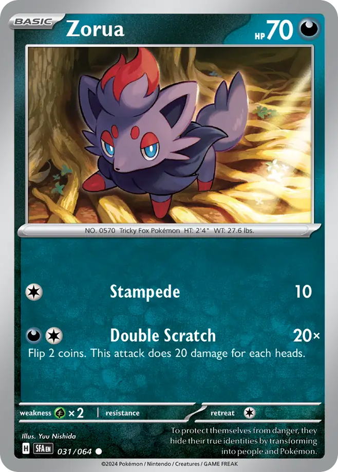 Zorua (31/64) - Shrouded Fable Pokémon Card