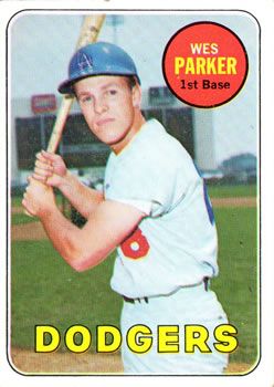 Wes Parker 1969 Topps #493 (Last Name in Yellow) Sports Card