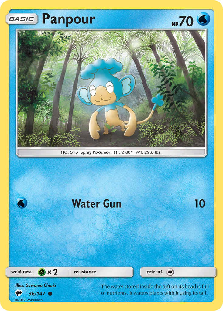 Panpour (36/147) - Burning Shadows Pokémon Card