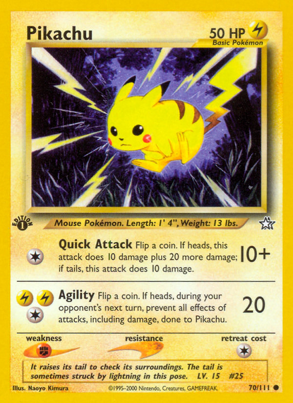 Pikachu (70/111) - Neo Genesis Pokémon Card