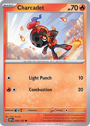Charcadet (43/197) - Obsidian Flames (Reverse Holo)