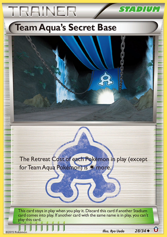 Team Aqua's Secret Base (Trainer: Stadium) (28/34) - Double Crisis Pokémon Card