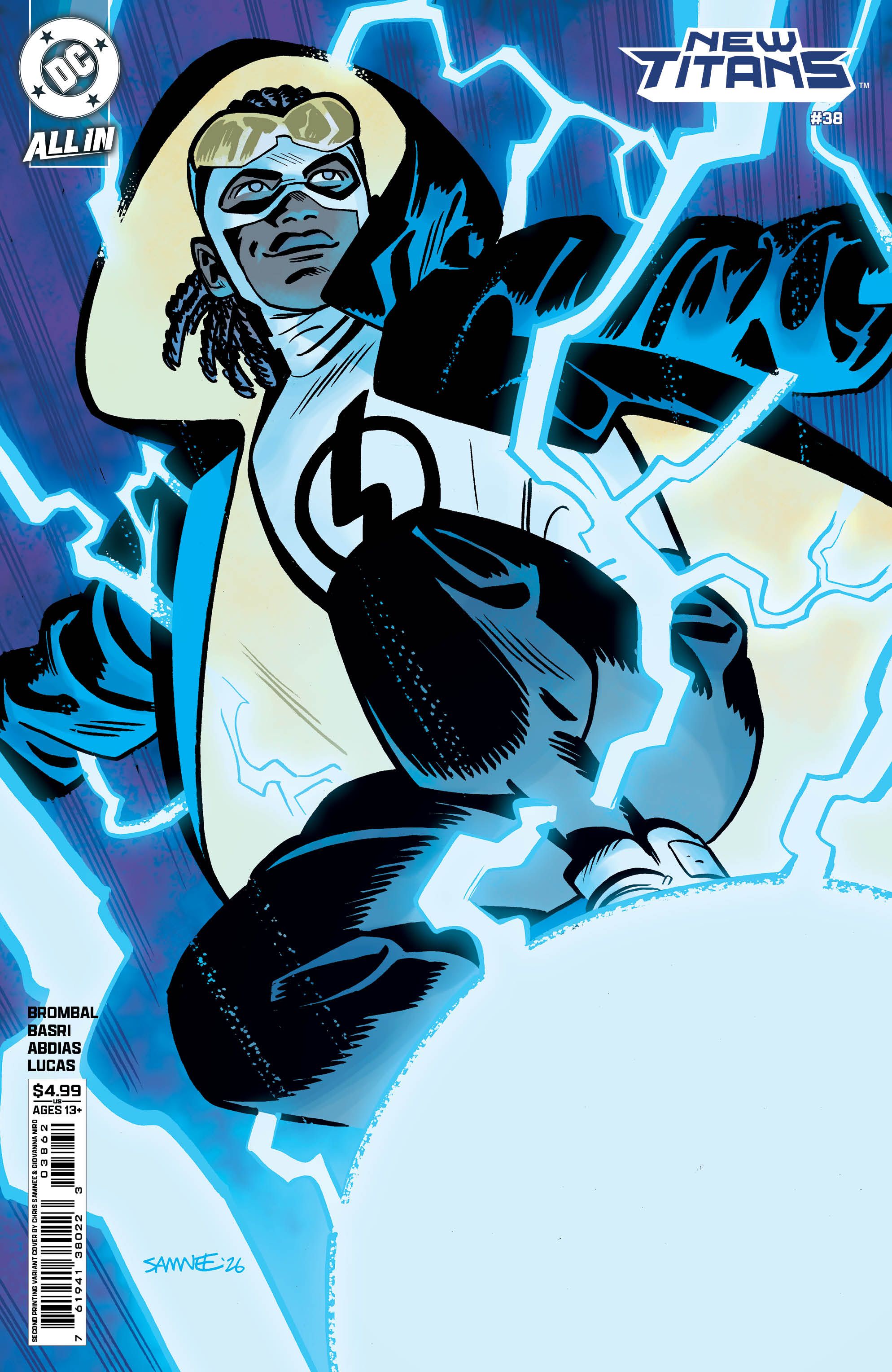New Titans #38 (Second Printing Cvr B Chris Samnee Cardstock Variant) Comic