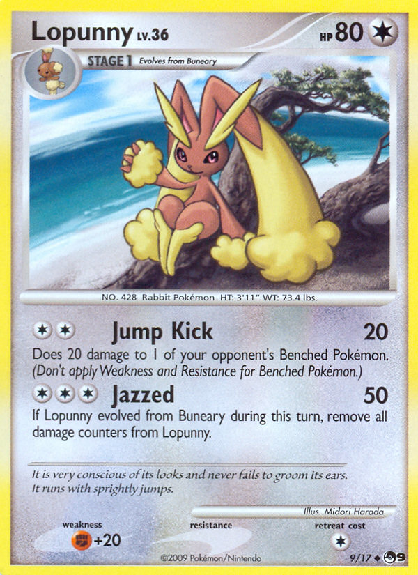 Lopunny (9/17) - POP Series 9 Pokémon Card