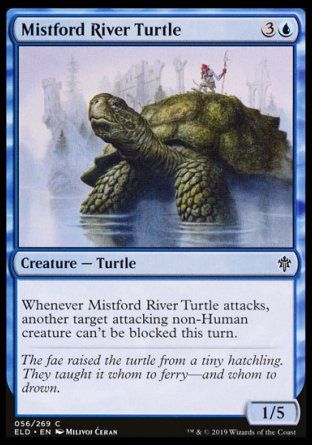 Mistford River Turtle (Throne of Eldraine) Trading Card