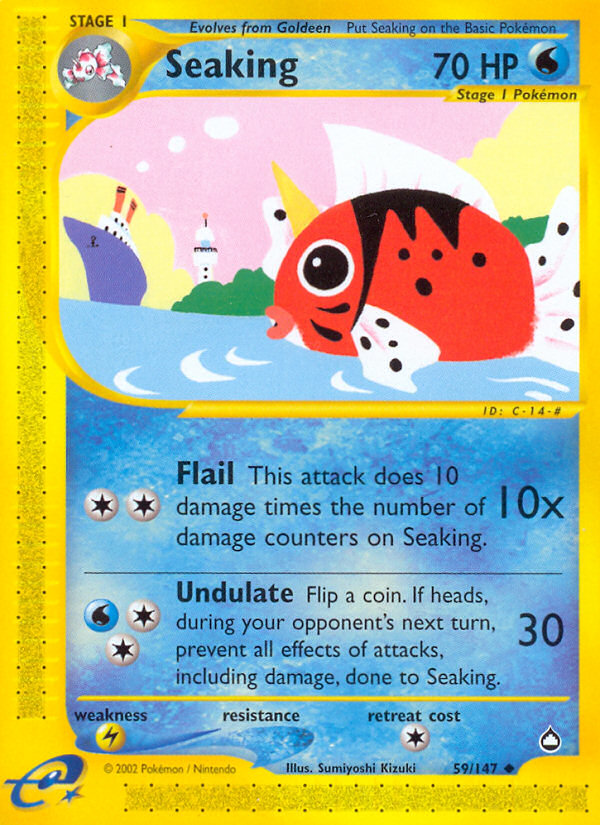 Seaking (59/147) - Aquapolis Pokémon Card