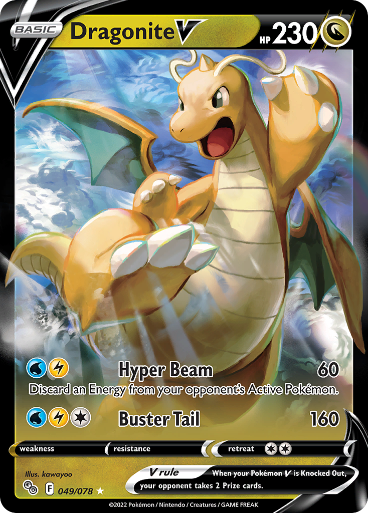 Dragonite V (49/78) - Pokémon GO Pokémon Card