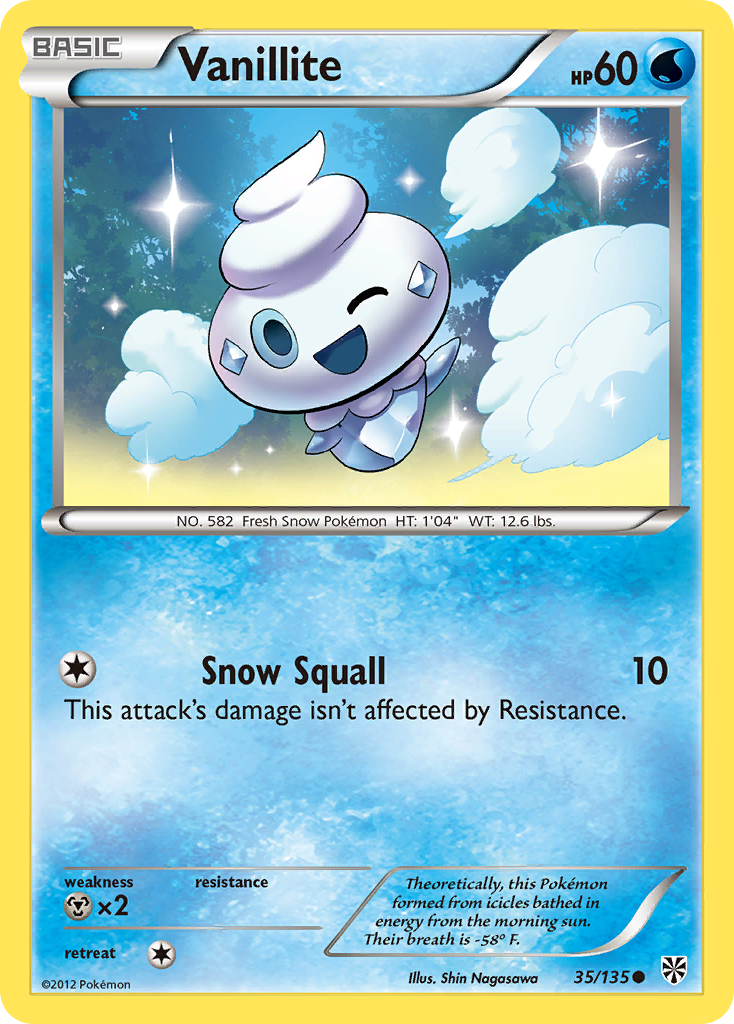 Vanillite (35/135) - Plasma Storm Pokémon Card