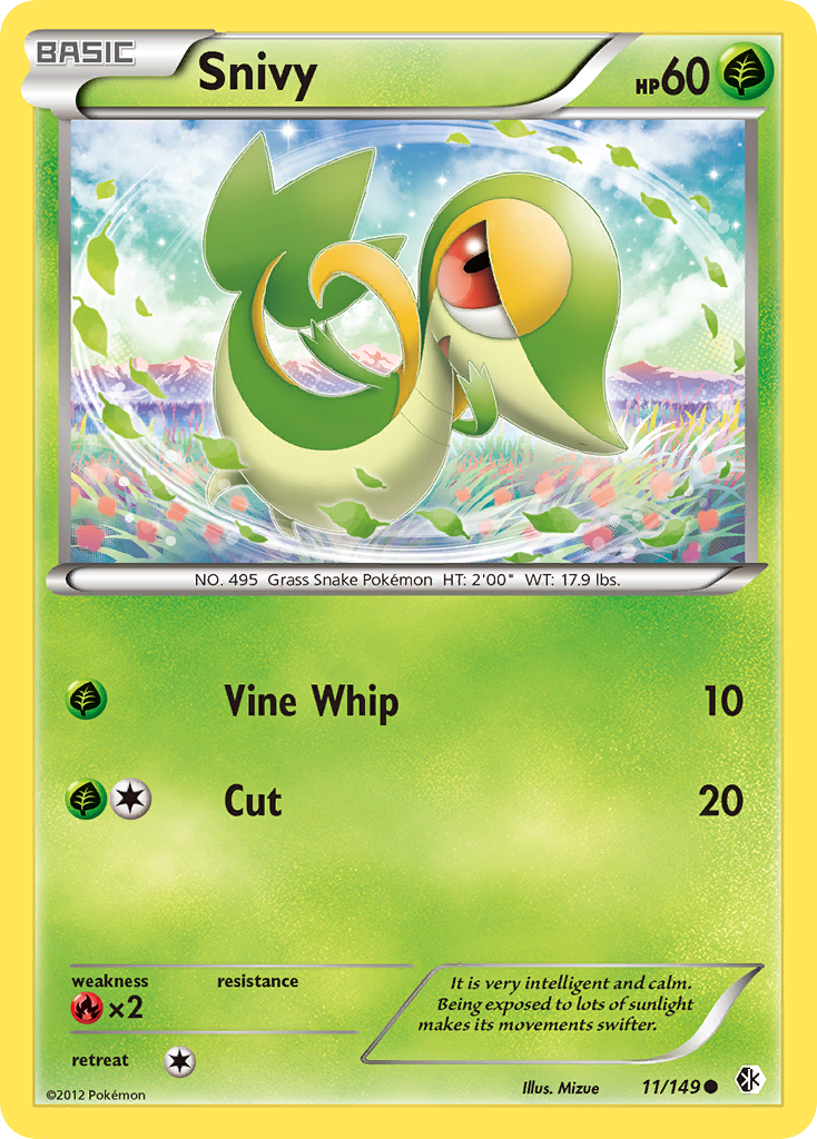 Snivy (11/149) - Boundaries Crossed Pokémon Card