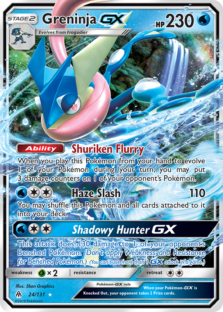 Greninja GX (24/131) - Forbidden Light Pokémon Card