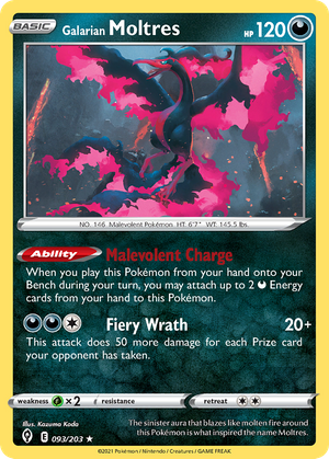 Galarian Moltres (93/203) - Evolving Skies