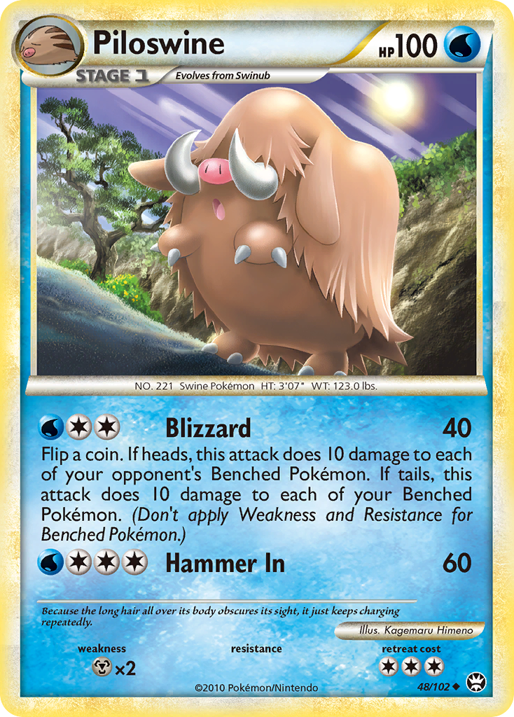 Piloswine (48/102) - HS—Triumphant Pokémon Card