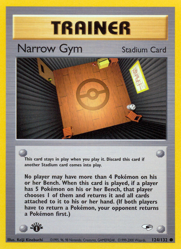 Narrow Gym (Trainer: Stadium) (124/132) - Gym Heroes (1st Edition) Pokémon Card