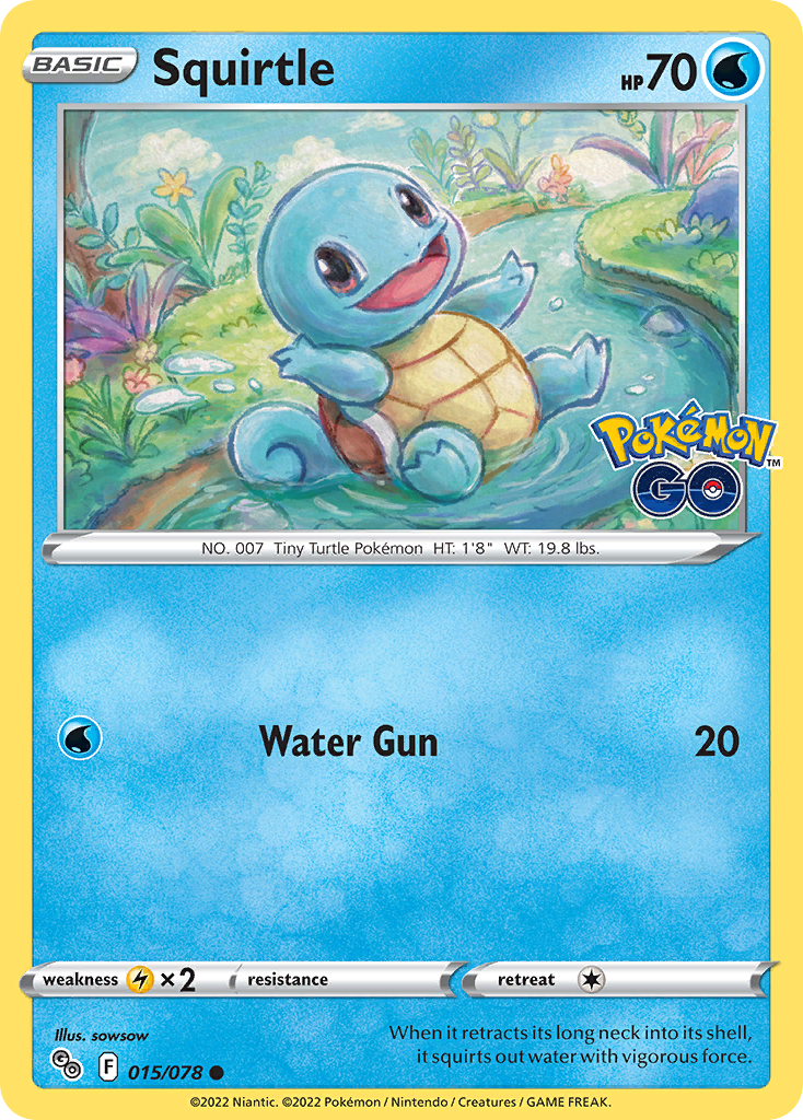 Squirtle (15/78) - Pokémon GO Pokémon Card