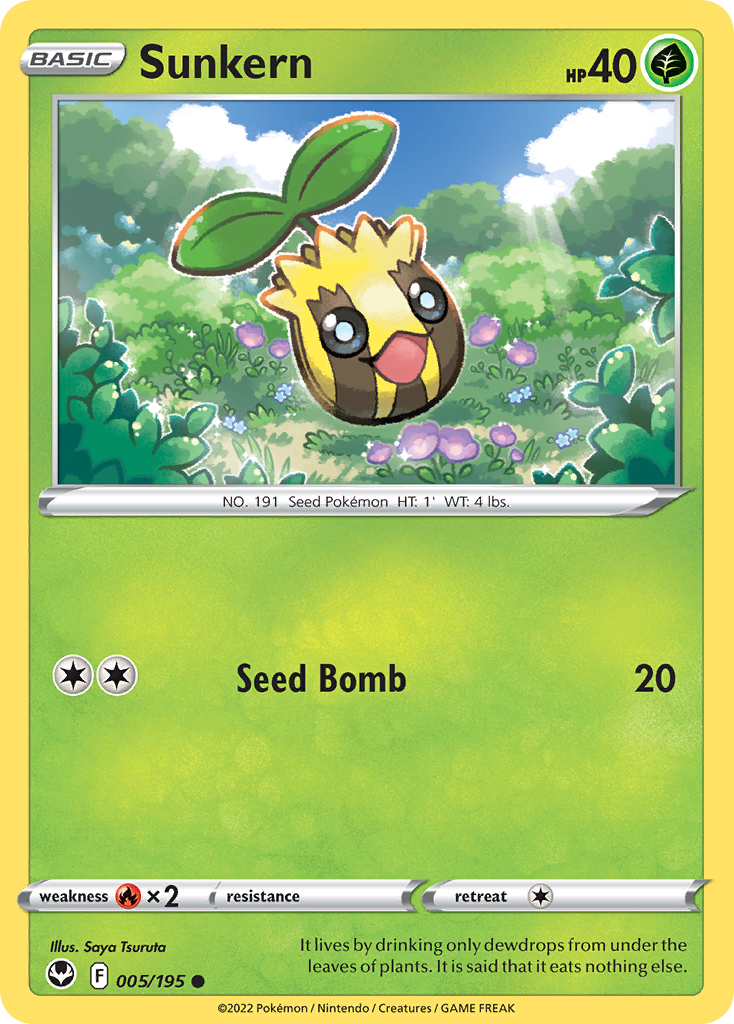 Sunkern (5/195) - Silver Tempest Pokémon Card