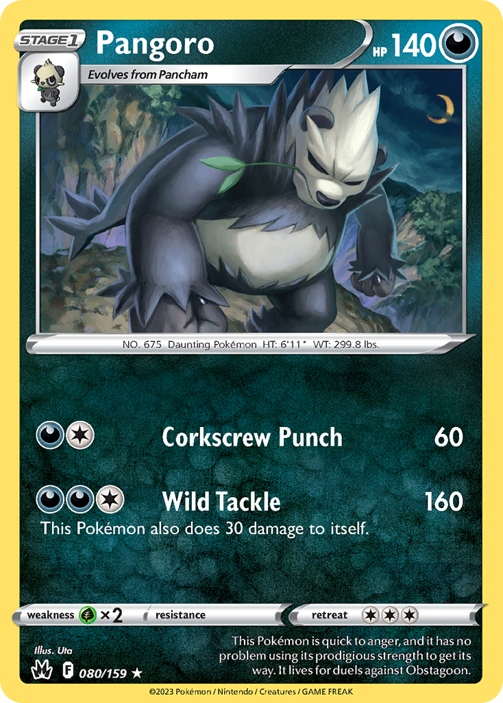 Pangoro (80/159) - Crown Zenith Pokémon Card