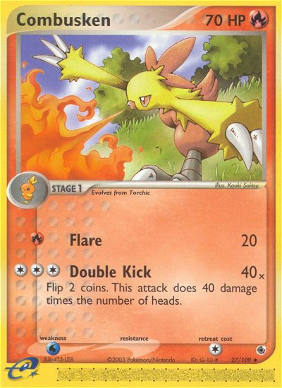 Combusken (27/109) - Ruby & Sapphire Pokémon Card