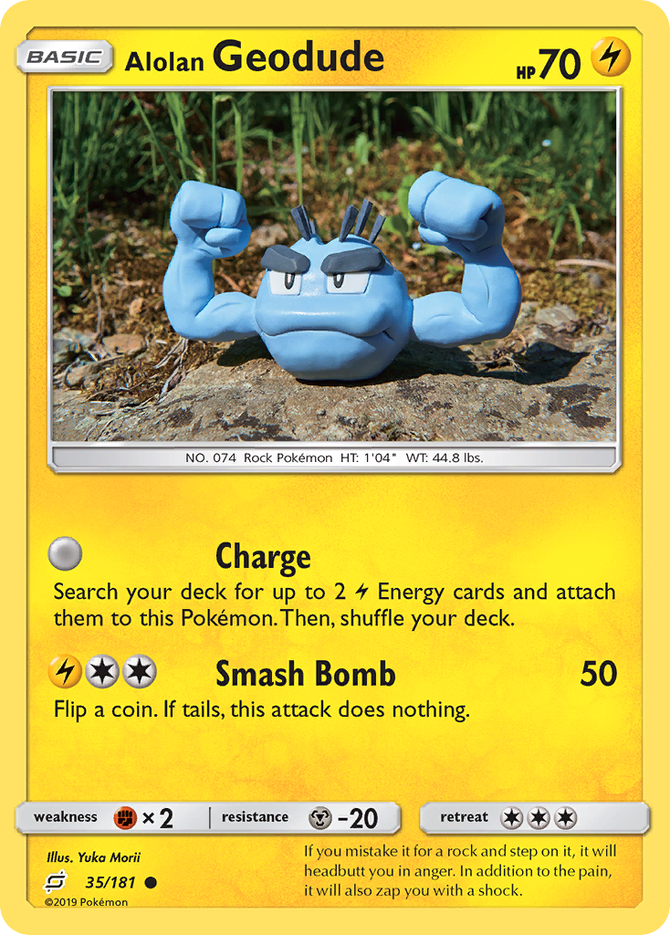 Alolan Geodude (35/181) - Team Up Pokémon Card