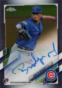 Brailyn Marquez 2021 Topps Chrome - Rookie Autographs Baseball #RA-BM Sports Card