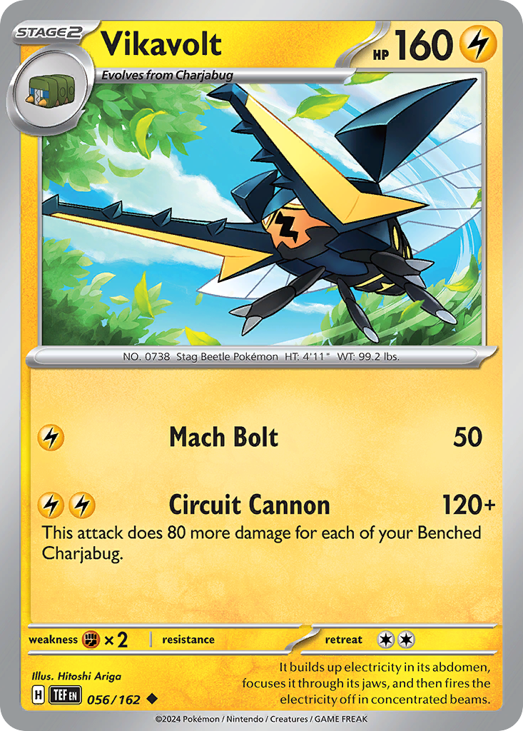 Vikavolt (56/162) - Temporal Forces Pokémon Card