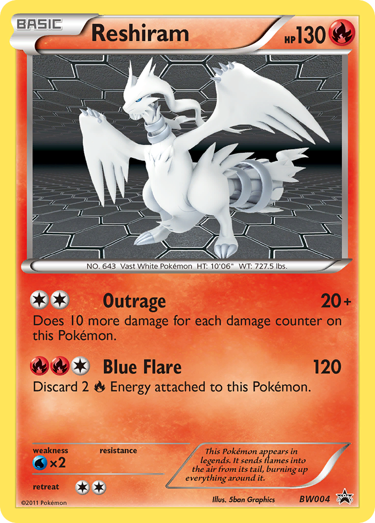 Reshiram (BW004) - BW Black Star Promos Pokémon Card