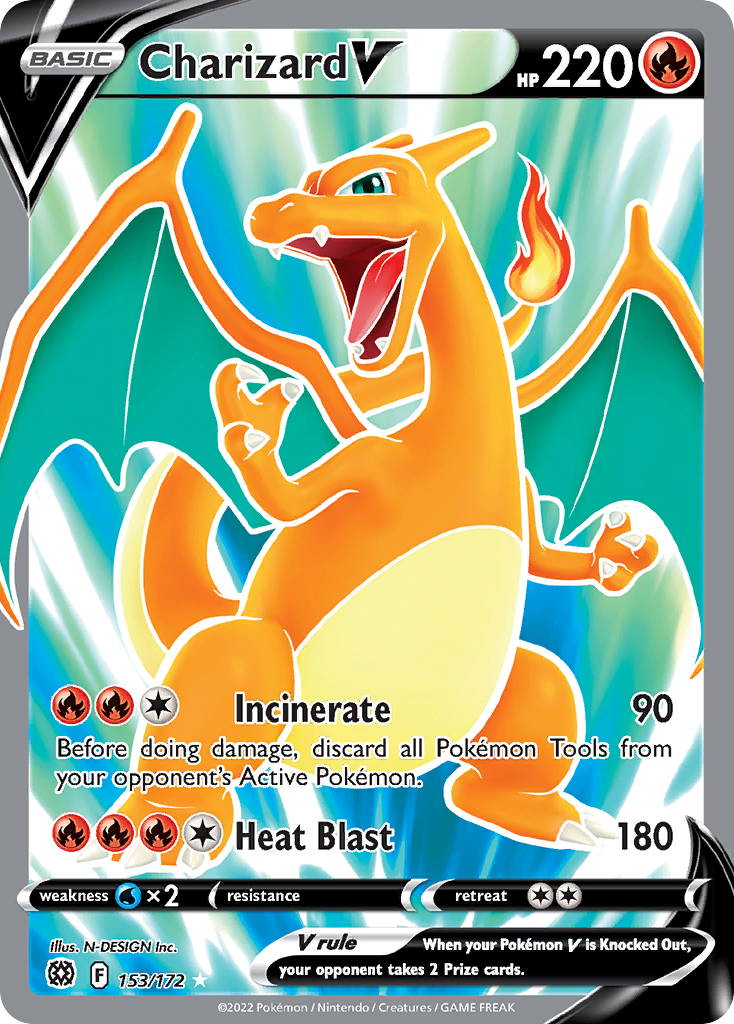 Charizard V (153/172) - Brilliant Stars Pokémon Card